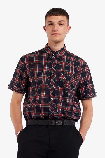 Black Fred Perry M3849 Men's Shirts | PH 1506KORI